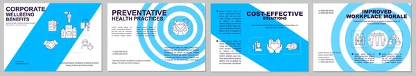 Modèle Brochure Solutions Rentables Meilleures Pratiques Santé Brochure Livret Impression — Image vectorielle