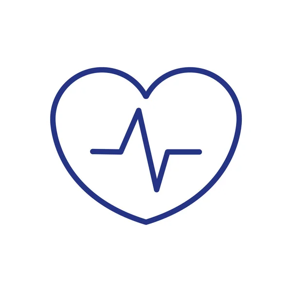Coração Com Pulso Ícone Cor Rgb Ajuda Médica Para Órgãos — Vetor de Stock