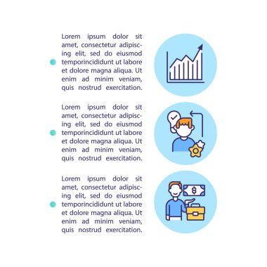 Metin ile avantaj konsepti simgesi. Çalışanlardan daha iyi sonuçlar alıyoruz. Öğrenme programları. PPT sayfa vektör şablonu. Broşür, dergi, kitapçık tasarım ögesi doğrusal çizimler
