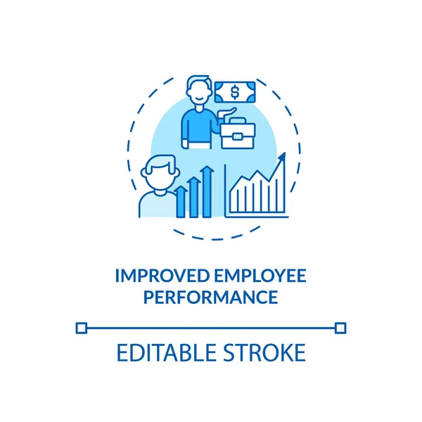 Peningkatan Ikon Konsep Kinerja Karyawan Staf Pelatihan Ide Garis Tipis - Stok Vektor