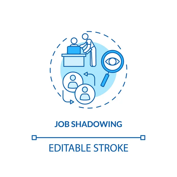 Job Shadowing Koncepció Ikon Személyzeti Képzés Típusú Ötlet Vékony Vonal — Stock Vector