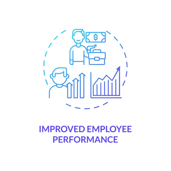 Ícone Conceito Desempenho Melhorado Dos Funcionários Idéia Treinamento Pessoal Ilustração —  Vetores de Stock