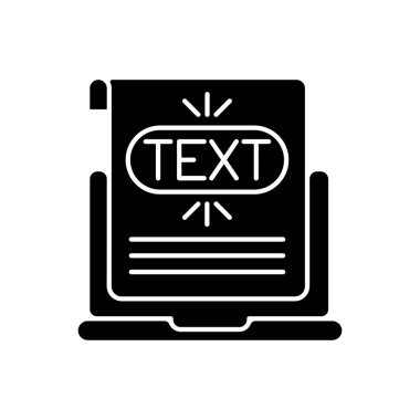 Çapa simgesi simgesi. Farklı web sayfalarında hiper linkte vurgulanmış gibi görünen metin. Styling web uygulaması. Beyaz uzayda siluet sembolü. Vektör izole illüstrasyonu