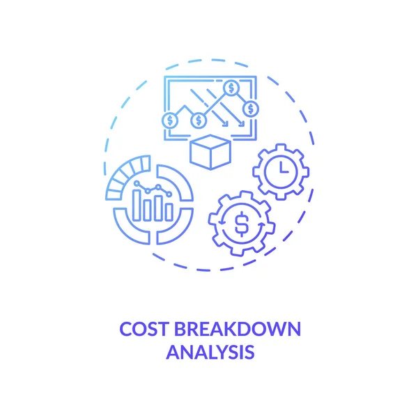 Icono Del Concepto Análisis Costes Idea Estrategia Reducción Costos Ilustración — Archivo Imágenes Vectoriales