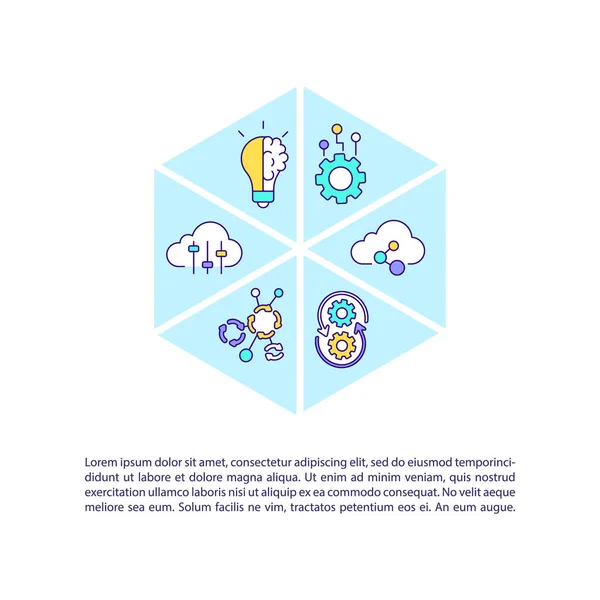 Saas Solutions Concept Icon Mit Text Erstellung Von Cloud Softwarediensten — Stockvektor