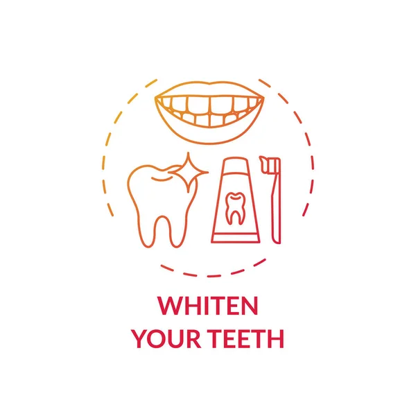 Beyaz Diş Konsepti Ikonu Güzelliği Prosedür Fikri Ince Çizgi Çizimi — Stok Vektör
