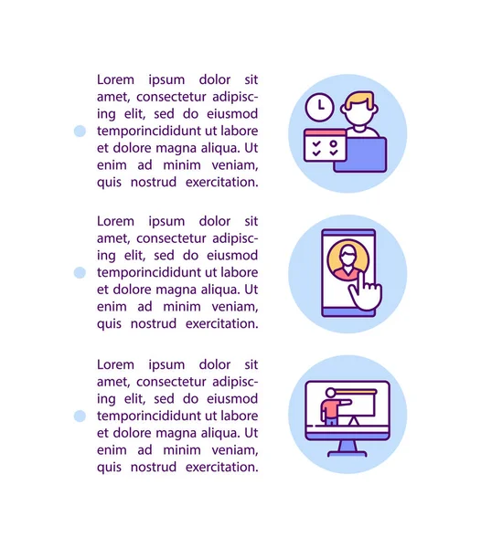 Иконка Концепции Онлайн Образования Текстом Преимущества Онлайн Репетиторов Приятная Атмосфера — стоковый вектор