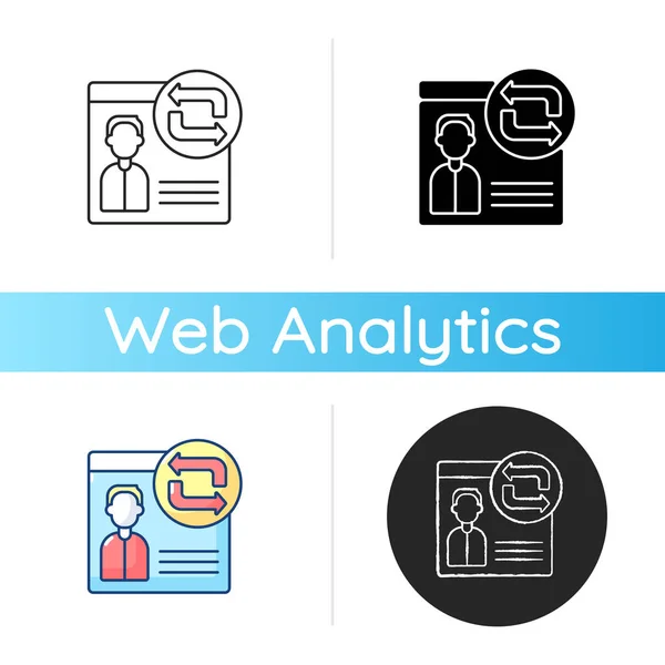 Icône Visiteur Retour Visiteur Qui Peut Être Identifié Avec Plusieurs — Image vectorielle