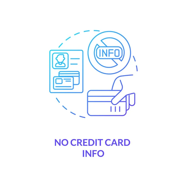 Nenhum Ícone Conceito Informações Cartão Crédito Free Saas Trial Marketing — Vetor de Stock