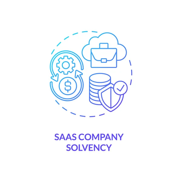 Ikona Koncepce Solventnosti Společnosti Saas Software Jako Servisní Výzva Nápad — Stockový vektor