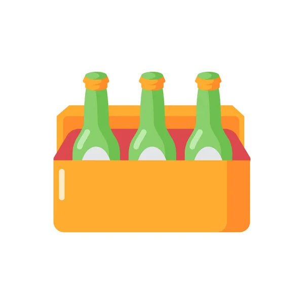 Διάνυσμα Μπύρας Εικονίδιο Χρώματος Αλκοολούχο Ποτό Ψυγείο Ποτό Πακέτο Πίνει — Διανυσματικό Αρχείο