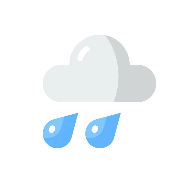 天気予報アプリベクトルフラットカラーアイコン 気象ソフトウェア リアルタイムの気象データ モバイルアプリの漫画スタイルのクリップアート 独立したRgbイラスト — ストックベクタ