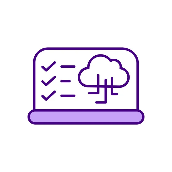クラウドコンピューティングサービス機能Rgbカラーアイコン クラウドストレージ容量 マルチクラウドデータ管理 バックアップとリカバリの管理 ビッグデータ分析 分離ベクトル図 — ストックベクタ