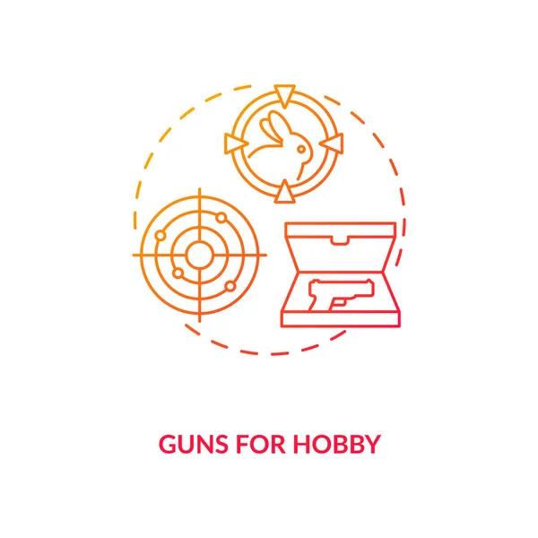 Armas Para Hobby Ícone Conceito Gradiente Vermelho Arma Antiga Para —  Vetores de Stock