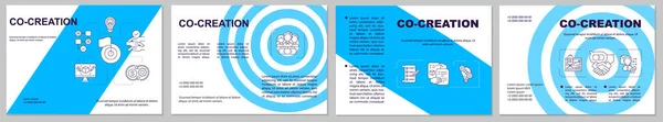 Modèle Brochure Idée Création Client Brochure Livret Impression Dépliants Conception — Image vectorielle