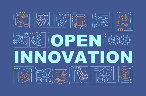 Open Digitale Innovatie Wereld Concepten Banner Overweging Van Verschillende Gezichtspunten — Stockvector