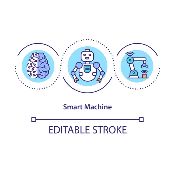 Icône Concept Machine Intelligente Utilisation Cobots Pour Des Tâches Répétitives — Image vectorielle