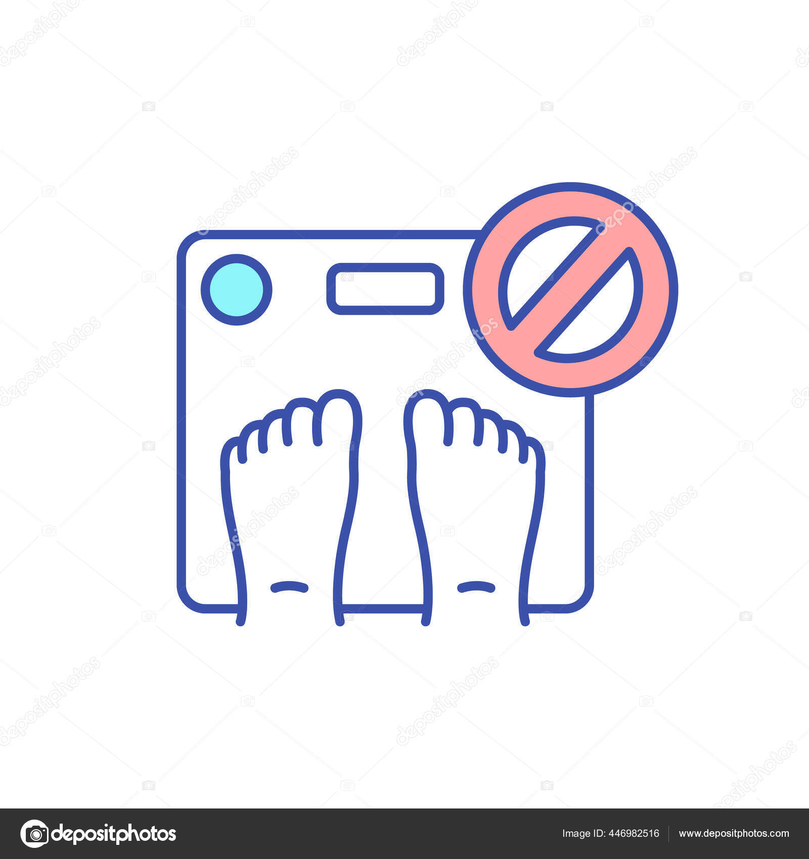 Stop Weighing Yourself Rgb Color Icon Self Care Tips Eating Stock Vector Image By C Bsd