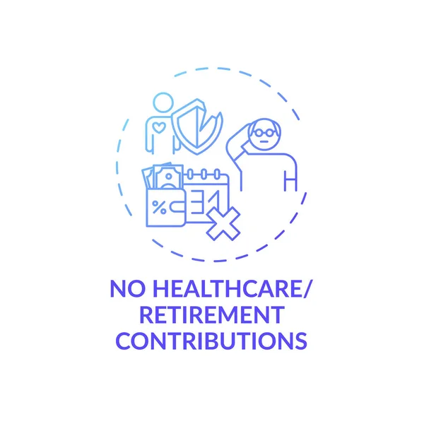 Healthcare Retirement Contributions Concept Icon Online English Teaching Challenges Students — Stock Vector