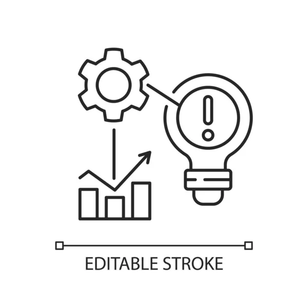 Определение Задач Линейного Значка Творческое Мышление Современные Пути Решения Проблем — стоковый вектор