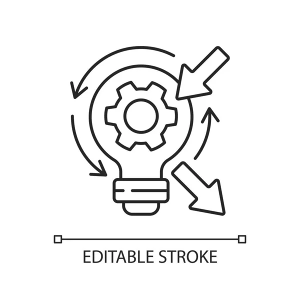 Отражение Иконы Высокое Мастерство Мышления Анализа Профессиональная Аргументация Тонкая Линия — стоковый вектор
