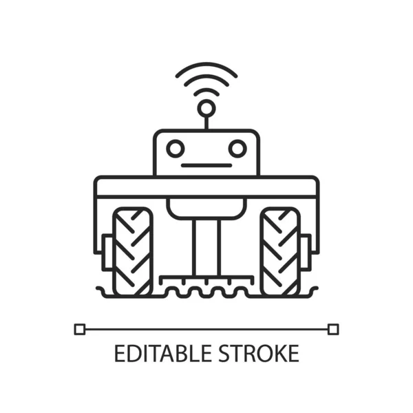 Robotic Agriculture Linear Icon Automation Agronomy Industry Engineering Biotechnology Thin — Stock Vector