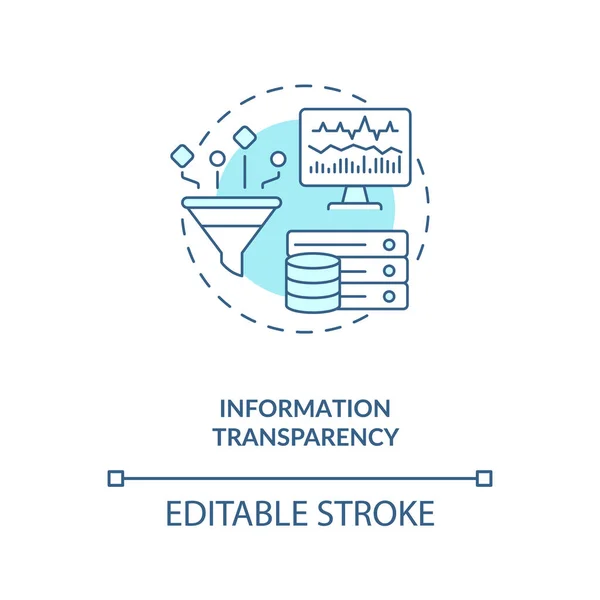 Icono Del Concepto Transparencia Información Industria Idea Principio Diseño Ilustración — Vector de stock