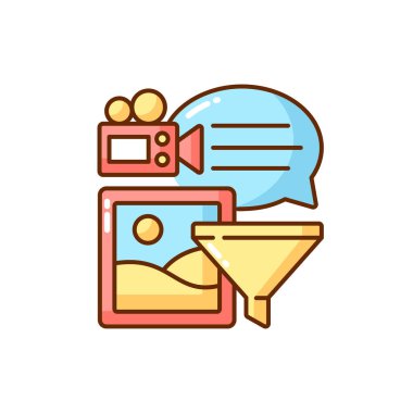 Bilgi RGB renk simgesi analiz ediliyor. Analitik Düşünce Ustalığı. Yaratıcılık gelişimi. Sorunları ve sorunları saptamak. Yaratıcı düşünme örneği. İzole vektör illüstrasyonu