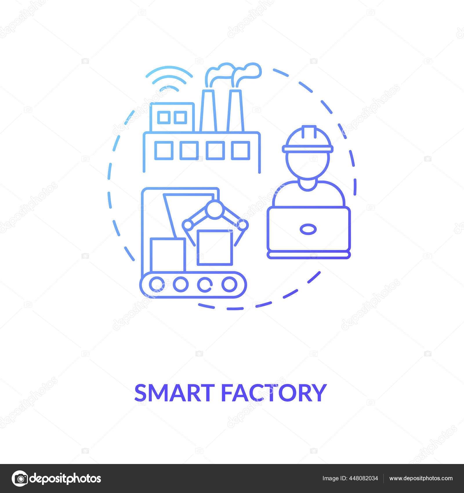 아이콘 그림이다 제조업에서의 디지털화 기계를 데이터를 합니다 벡터를 Rgb 스톡 벡터 - ©IMG visuals icons  448082034