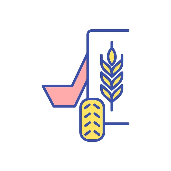 Machines Pour Alimentation Bétail Icône Couleur Rvb Machine Agricole Technologie — Image vectorielle
