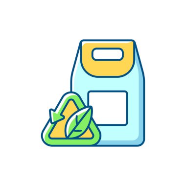 Biyolojik çözünebilir RGB renk simgeleri ayarlandı. Vücut bakım ürünleri üretiyorlar. Geri dönüşümlü materyaller kullanılıyor. Ekoloji hareketi. Kurumsal sosyal sorumluluk. İzole vektör çizimleri.