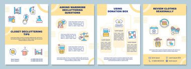Bahşiş broşürünün dolap küçültme şablonu. Etkileyici sorular. Broşür, broşür, broşür baskısı, doğrusal simgelerle kaplama tasarımı. Dergiler için vektör planları, yıllık raporlar, reklam posterleri