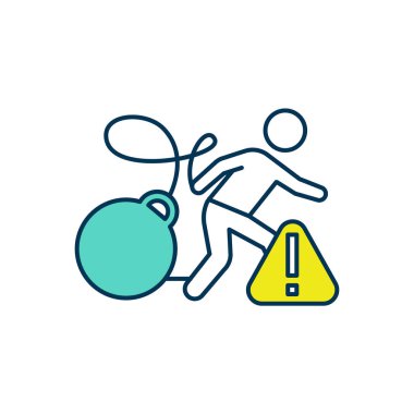 Kodlama terapisi RGB renk simgesi. Hasta zihninde psikolojik bariyer oluşturuyorlar. Alternatif tedavi yöntemi. Beyin manipülasyonu ve kontrol. Zihin-vücut müdahaleleri. İzole vektör illüstrasyonu