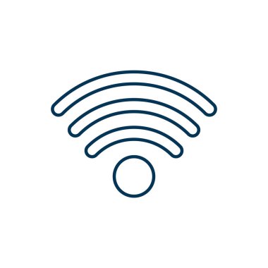 Wi-fi RGB renk simgesi. Kablosuz telekomünikasyon. İnternet bağlantısı. Modern icat. Kablosuz yüksek hızlı veri transferi. Kablosuz ağ teknolojisi. İzole vektör illüstrasyonu
