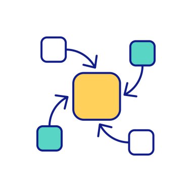 Dış faktörlerin nesne RGB renk simgesi üzerindeki etkisi. Nitel ve nicel araştırma yöntemleri. Deney ve teori. Proje bilgisi. İzole vektör illüstrasyonu