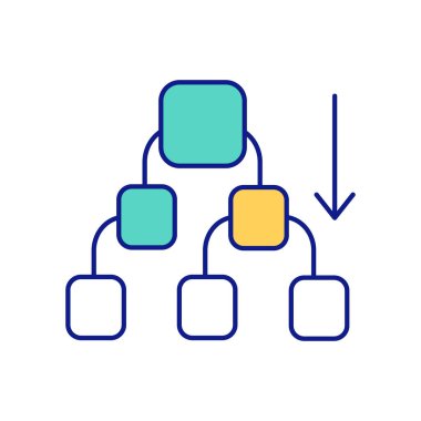 Katılımcıların ortak röportajı RGB renk simgesi. Odak grupları kullanılıyor. Pazarlama araştırma tekniği. Bilgi analiz ediliyor ve araştırma konusu alınıyor. İzole vektör illüstrasyonu