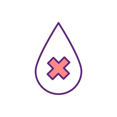 Su krizi RGB renk simgesi. Su kısıtlaması, kıtlık. Sağlıklı bir insan hayatı risk altında. Yetersiz sıhhi tesisat. İçki servisi. Tatlı su talebi. Aşırı kullanım ve israf. İzole vektör illüstrasyonu