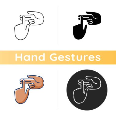 Parmak simgesine güveniyoruz. Saymak için açık ve basit bir yol. Saymayı gösterdin. Matematik parmaklarının ucunda. Retorik cihazlar. Lineer siyah ve RGB renk stilleri. İzole vektör çizimleri