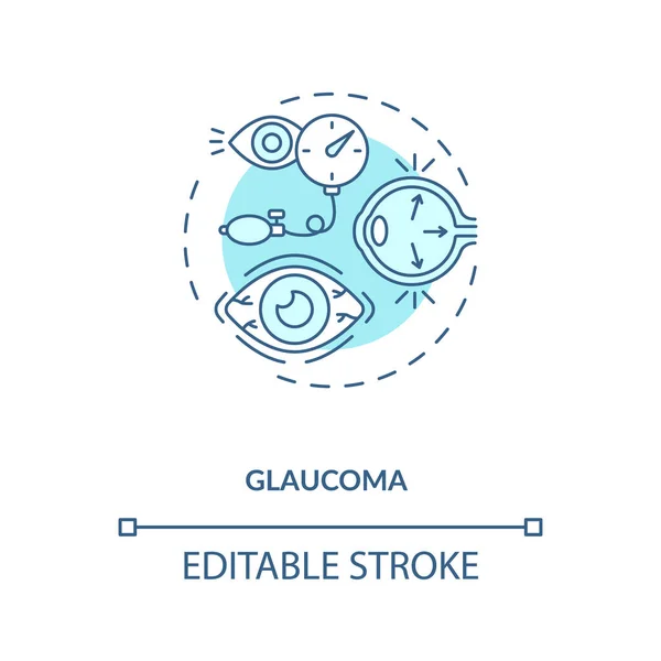 Icona Del Concetto Glaucoma Adulti Malattie Agli Occhi Malattie Oculari — Vettoriale Stock