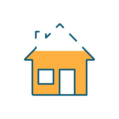 RGB renk simgesini yeniden finanse et. Ev kredisi için ek para. Ev için aylık ödemeler. İpotek için büyük meblağ ödüyorum. Ev özsermayesi. Yenileme işlemi. İzole vektör illüstrasyonu