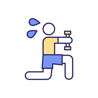 Negatif motivasyon RGB renk simgesi. Motivasyon içeriği. Negatif dış koçluk. İnsanlara ilham vermek için. İlham ve akıl hocalığı. Motivatör ve akıl hocası. İzole vektör illüstrasyonu