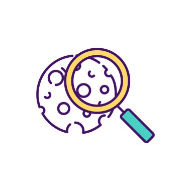 Osteoporoz önleme RGB renk simgesi. Delik, gözenekli kemikler. Hastalık ilerliyor. Düşük yoğunlukta. Güçlendirme ve koruma. Kemik kırıkları, çöküntü riski azaltma. İzole vektör illüstrasyonu