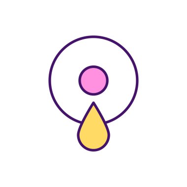 Göğüs büyütme RGB renk simgesi. Yüksek süt kaynağı. Laksatif meme iltihabı. Emziren anne. Dokunun dolgunluğu. Süt takviyeli göğüs. Şiddetli şişlik. İzole vektör illüstrasyonu