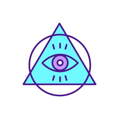 Komplo teorisi RGB renk ikonu. Güçlü bir grup tarafından yapılmış gizli bir plan. Kitle iletişim araçlarında komplo teorisi. Önyargı, delil yetersizliği. Gizli, etkili bir ajans. İzole vektör illüstrasyonu