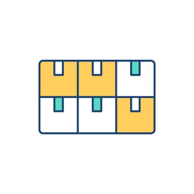 Varlıklar RGB renk simgesi. Nakit eşdeğerler ve yatırımlar. Gelir nesli. Kişisel eşyalar. Stok envanteri. Kaynak dönüşümünü paraya dönüştür. Ekonomik değer. İzole vektör illüstrasyonu