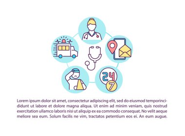 Metinle konsept satırı simgeleriyle bağlantı kur. Kopya uzayı ile PPT sayfa vektör şablonu. Broşür, dergi, gazete tasarımı. Beyazlar üzerine klinik doğrusal çizimleriyle temasa geçin.