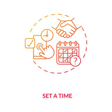 İlk tarih ipuçları konsept simgesini ayarla. Tarih seçin, randevu fikirlerini ince çizgi resimlemesi yapın. Gezici düzenleme günü vektörü izole edilmiş RGB renk çizimi kullan