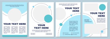 Modern Cyan broşürü. Broşür, broşür, broşür baskısı, kopya alanı olan kapak tasarımı. Renkli sunum. Dergiler için vektör planları, yıllık raporlar, reklam posterleri