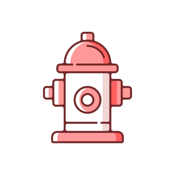 Feuerhydrant Rgb Farbsymbol Ausrüstung Für Die Wasserversorgung Feuerwehr Flammenlöschung Brandschutzbestimmungen — Stockvektor