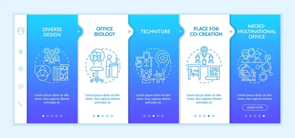 Workspace Tendencies Onboarding Vector Template Responsive Mobile Website Icons Web — Wektor stockowy